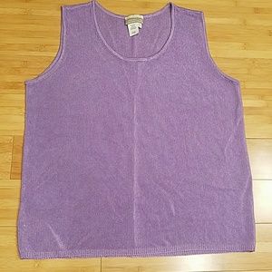 3 for💲10! Coldwater Creek Lavender Mesh Knit Tank